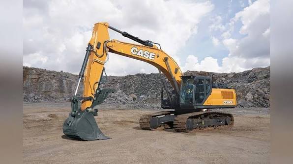 Heavy duty excavator on a construction site