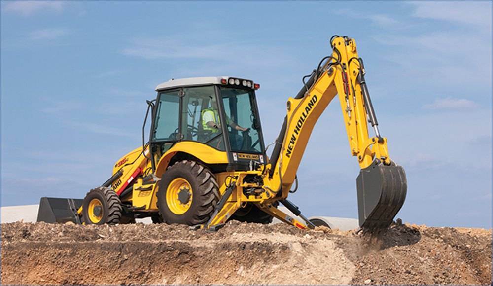 Heavy duty machine on site